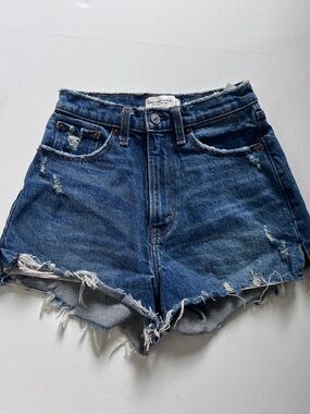 Abercrombie curve love high waisted mom jean shorts size 24